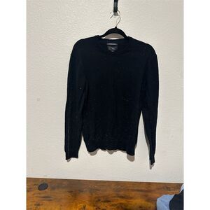 Wallin & Bros Men's Black Pullover Sweater Size M Crew Neck Casual Knit